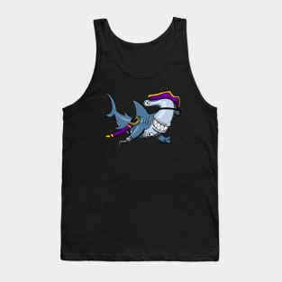 Hammerhead Shark Pirate Tank Top